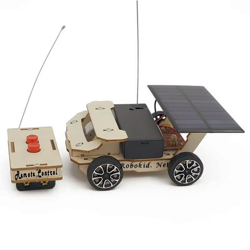 קיט מכונית סולארית שמש לבניה עצמיצ עם שלט אלחוטי