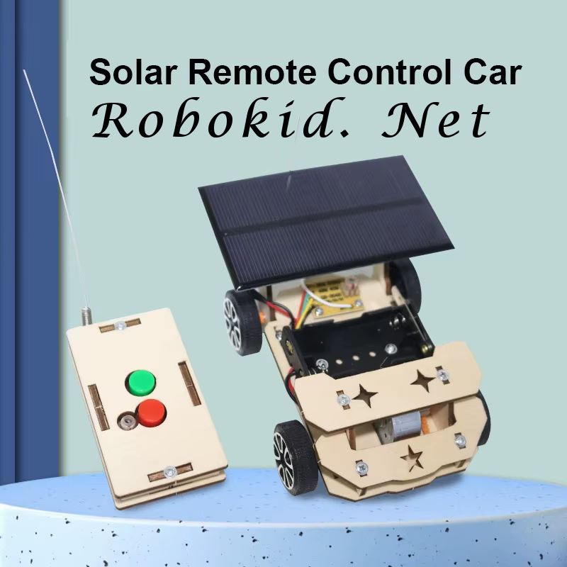 קיט מכונית סולארית שמש לבניה עצמיצ עם שלט אלחוטי