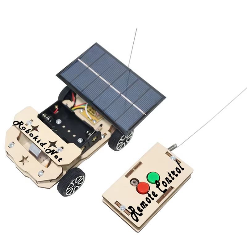 קיט מכונית סולארית שמש לבניה עצמיצ עם שלט אלחוטי
